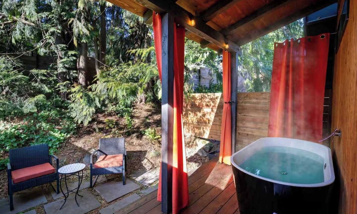 Stevenson Cabin | 4 A-Frame Cabins - 2 Outdoor Private Soaking Tubs