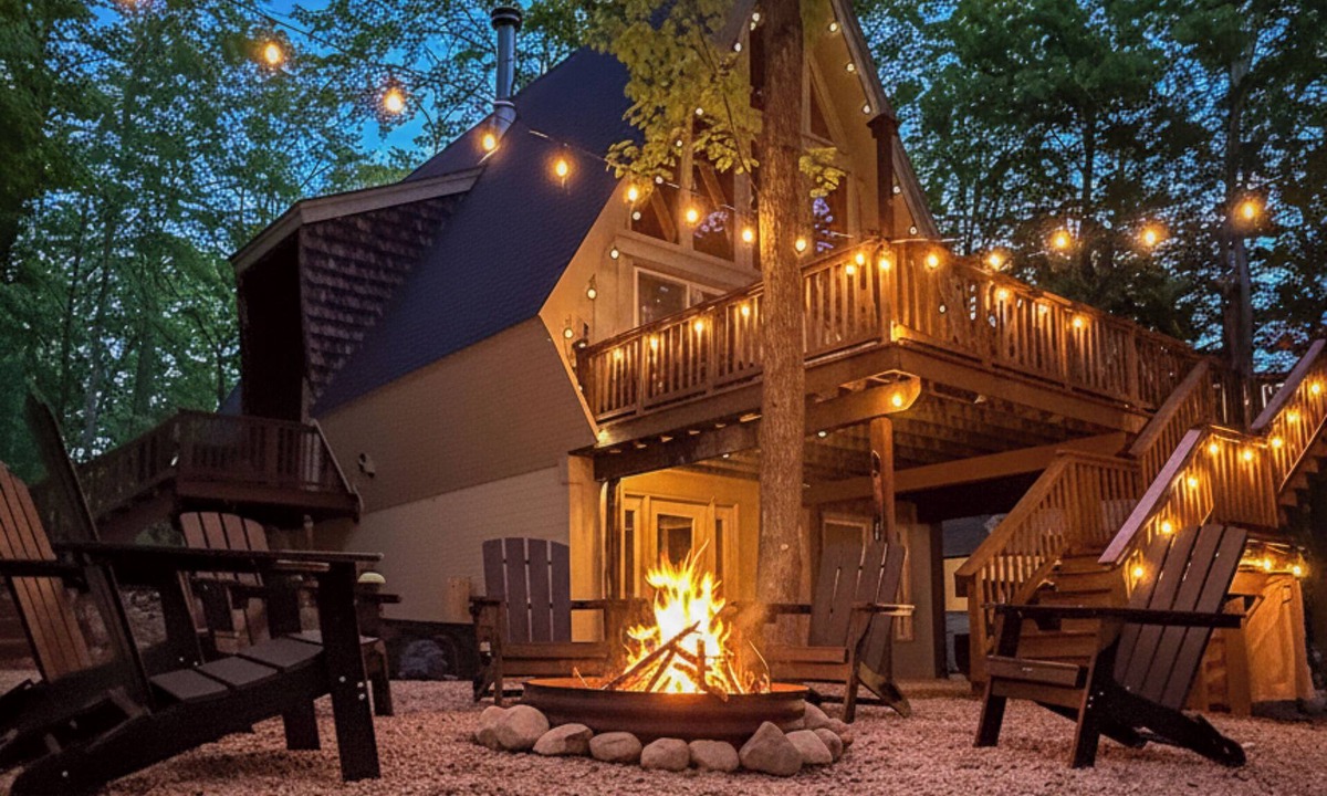 Bellaire House | 4BR A-Frame at Schuss Mtn | Torch Lake & Pool Access l Sleeps 11