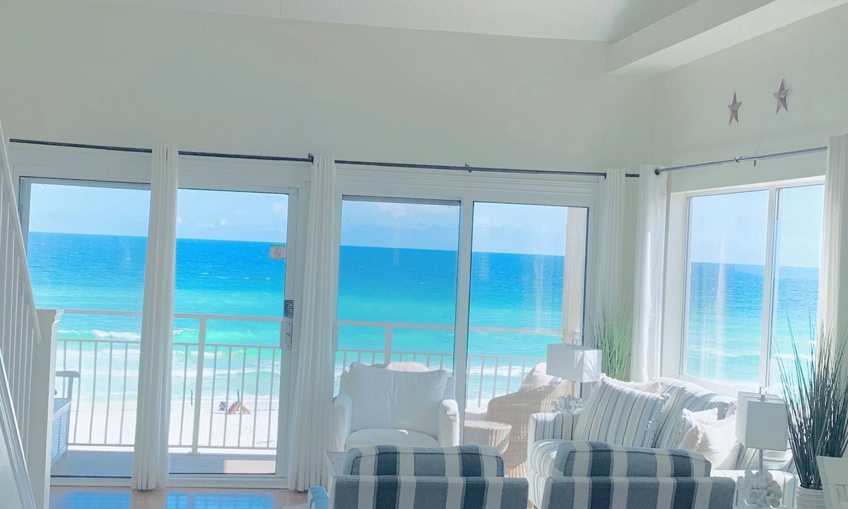 Crystal Beach Condo | Beach Front Panoramic Gulf Views - Top Floor Corner, Sunsets- 317A Crystal Sands
