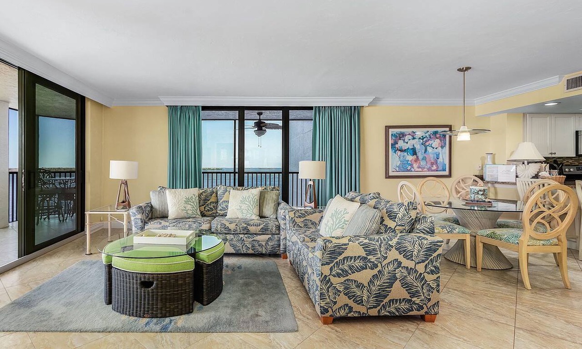 Punta Rassa Condo | Beachfront Stunning Corner Condo- Amazing Water views on Private Beach of Resort