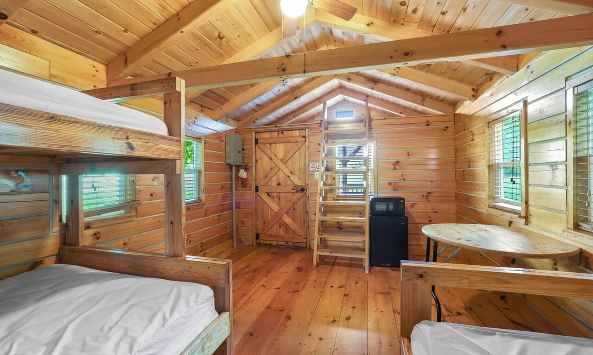 Rockbridge Cabin | Cardinal Rustic Cabin at Hocking Hills + Largest Bounce Castle