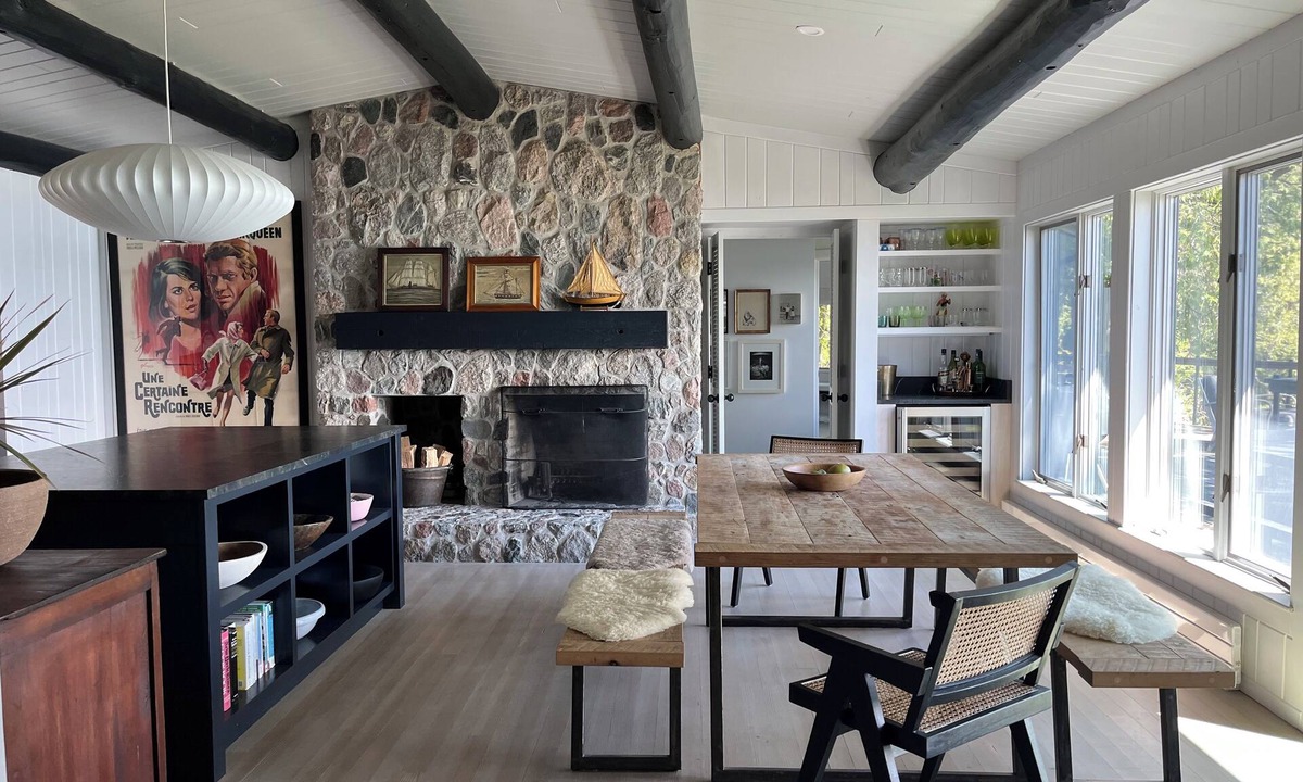 Northport Cottage | Chic log home, styled with flair, updated with modern amenities.
