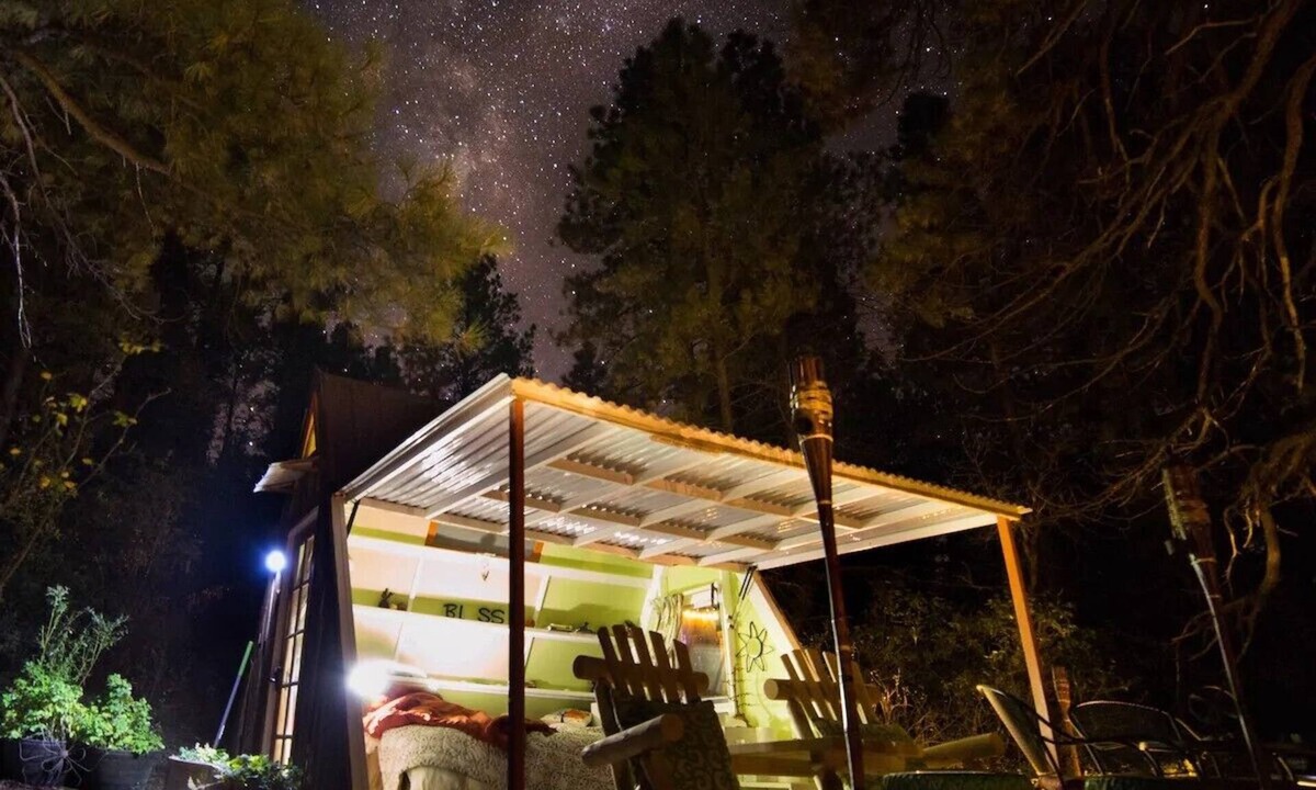 Orderville Cabin | Convertible A-Frame Glamping Cabin @ Private Zion