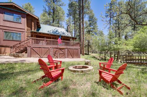 Strawberry House | Covered Deck, Private Acreage: Log Cabin in Pine
