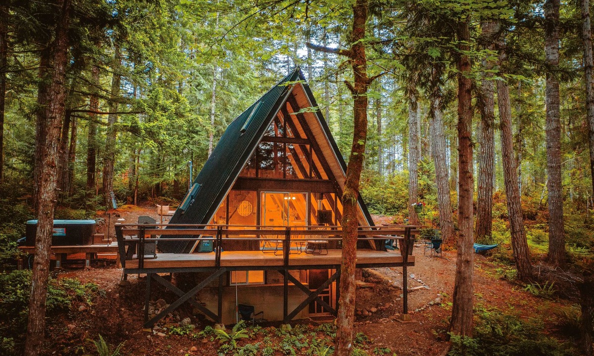 Seabeck Cabin | Cozy A-Frame Cabin, Private Hot tub and Hood Canal view. Pet-Friendly!