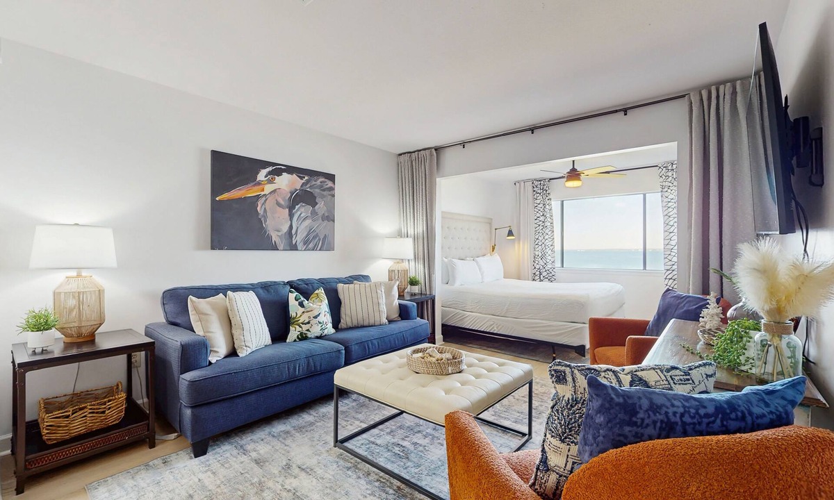 Navarre Beach Apartment | Cozy coastal condo with water view, pool, central A/C, & easy beach access