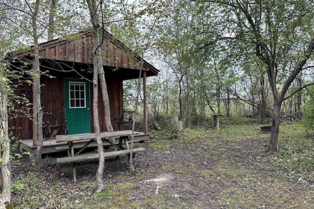 Macedon Cabin | Cozy Rustic Cabin with Fire Ring & Outdoor Seating in Macedon, New York