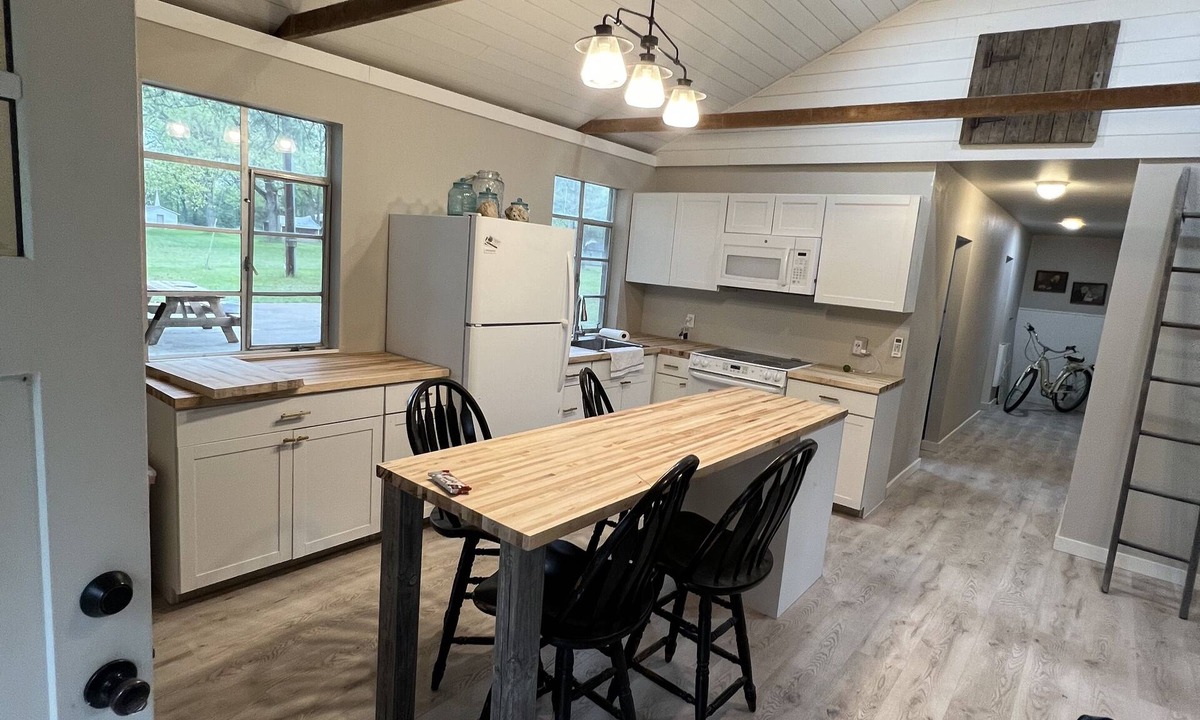 Big Rapids Cabin | Directly on the White Pine Trail. Sleep 6, 3 bedrooms, and Full Bath.