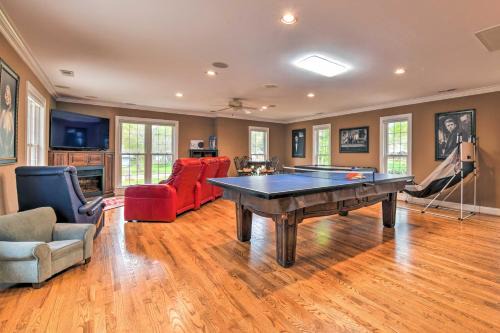 Mount Gilead Villa | Dock & Fire Pit: Mt Gilead Villa on Lake Tillery