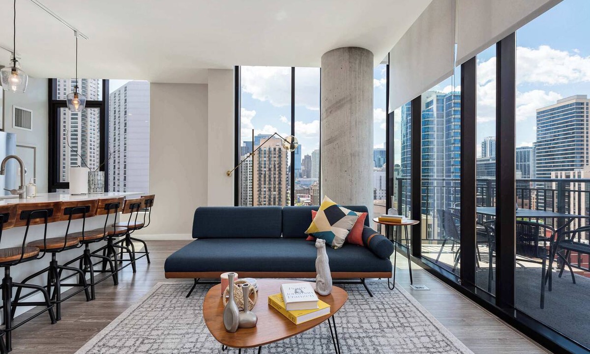 Near North Side Apartment | Downtown 2BR Oasis: Skyline Views + Prime Location