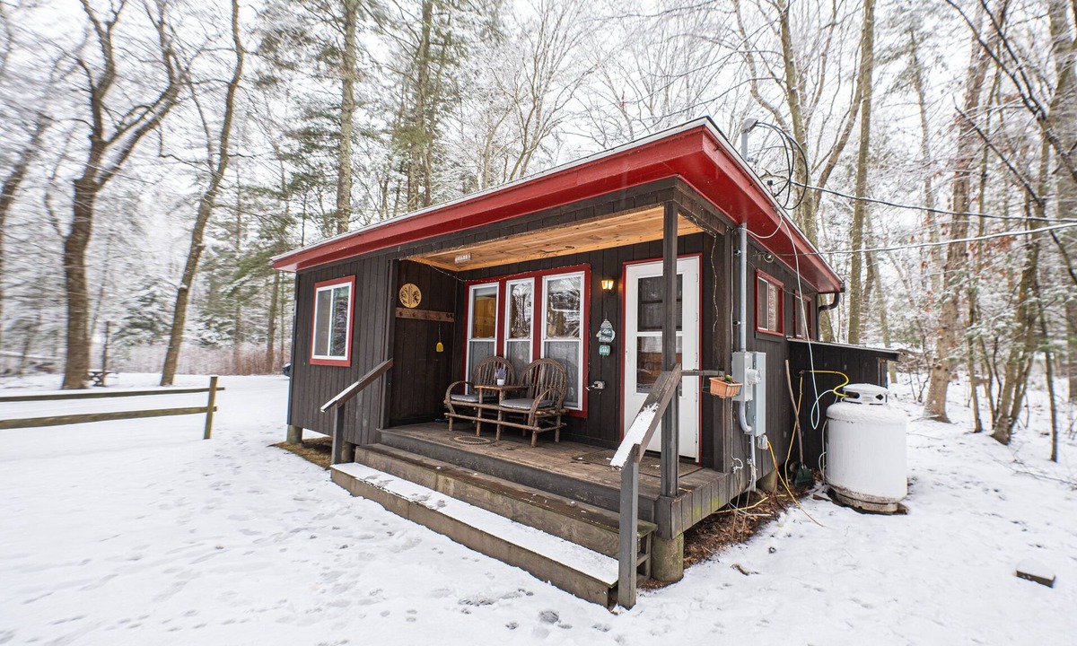Voluntown Cabin | Ellis -Lakeside Cabin on Beach Pond with Wood Fired Finnish Sauna