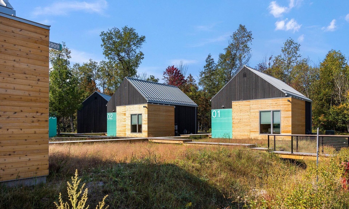 Acme Cabin | KOTI 1 (Two Bedroom) Traverse City's Scandinavian Cabins, vacation home on TART & mins to Traverse C.