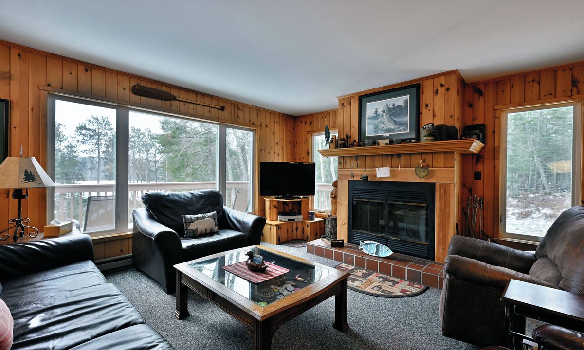 Hayward Cabin | Lakefront Cabin with Dock, Kayaks, and Stunning Views on Quiet Teal Lake