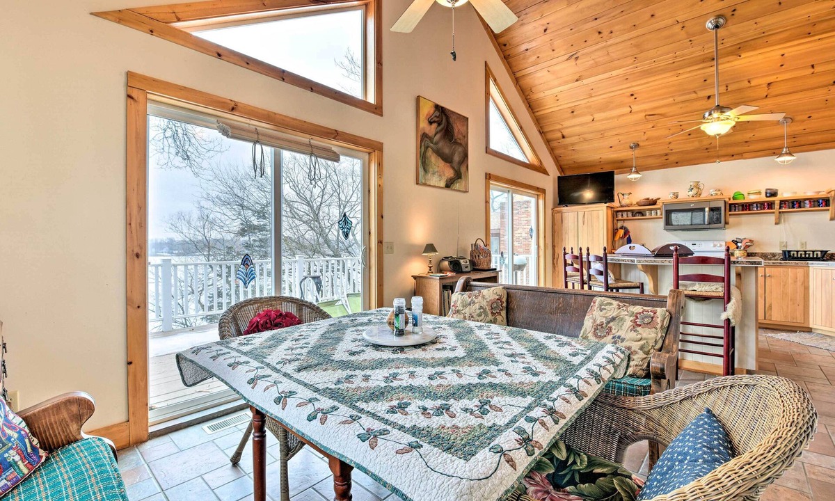 Delton Cottage | Lakeside Cottage Escape with Private Dock & Deck!