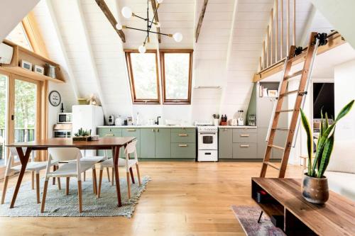 Catskill House | Modern A-Frame Cabin with Loft, Firepit and Grill