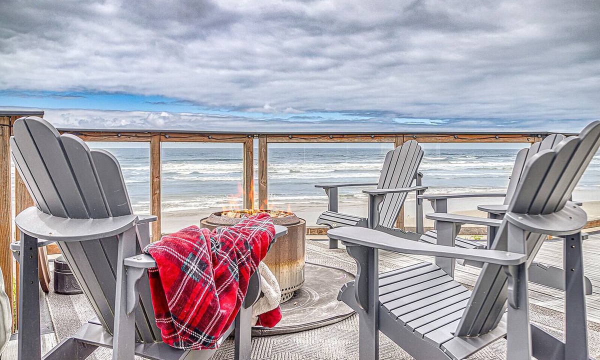 South Beach House | Oceanfront Luxury: Hot Tub, 98" Theater, Game Room & Direct Beach Access