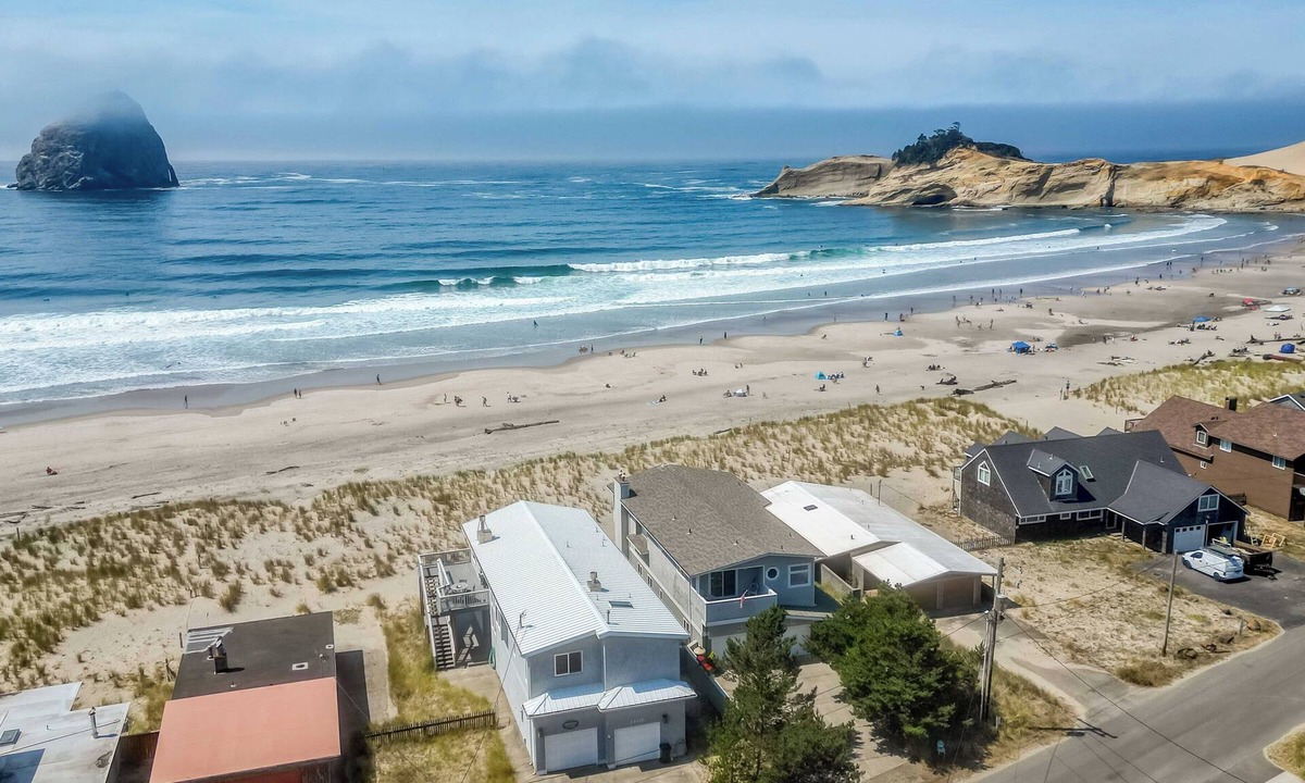 Pacific City House | Oceanfront Pacific City Beauty with Haystack Rock Views, 5 Bedrooms, Large Deck!