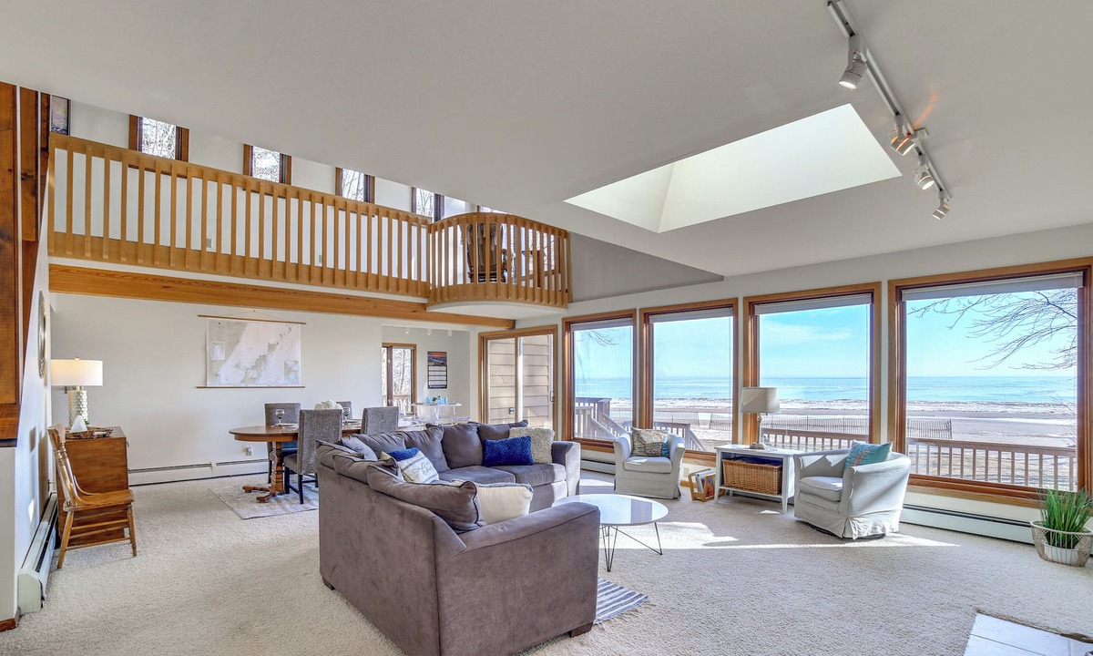 Menominee Cottage | Private Beach & Deck: Spacious Lake Michigan Home