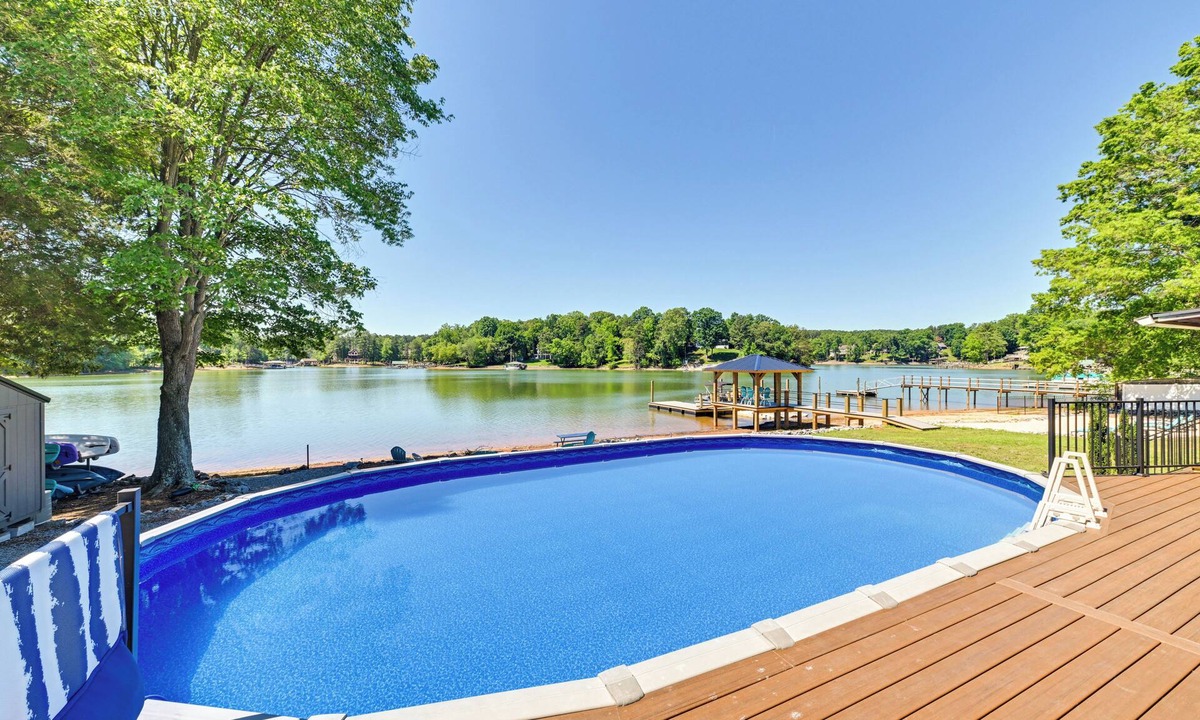 Denver House | Private Beach, Dock & Pool! Lake Norman Family Gem