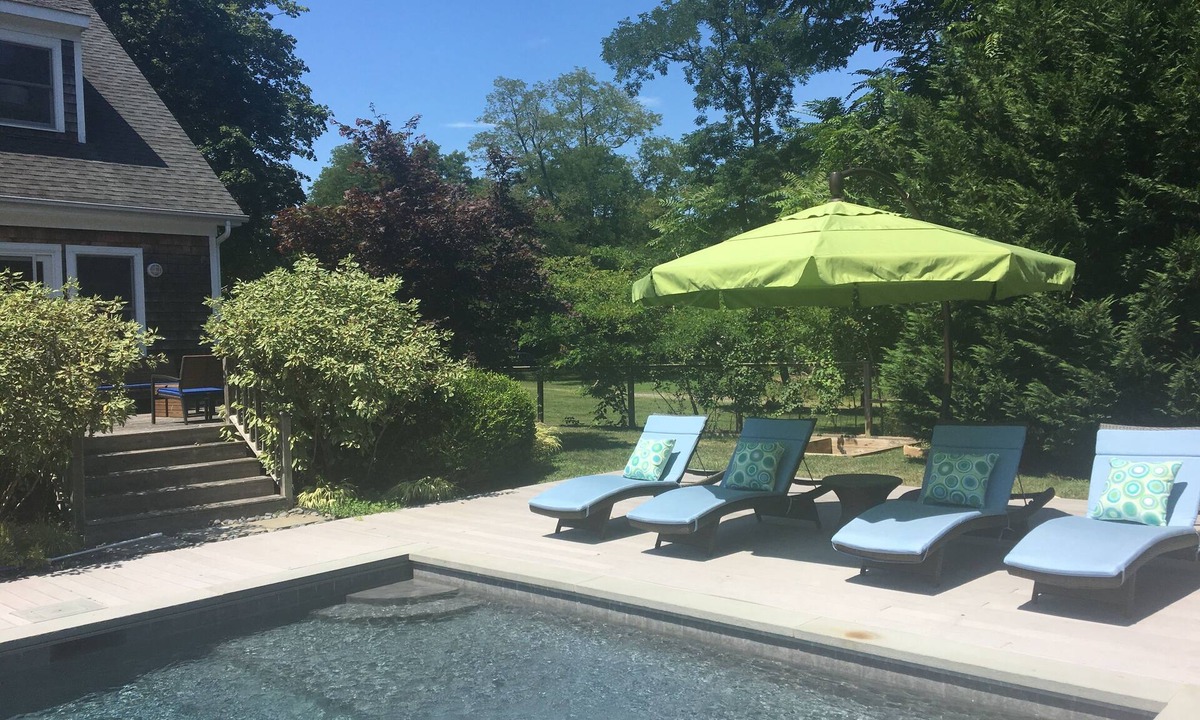 Coecles Harbor House | Private oasis with new baths and heated Gunite pool near Wades Beach
