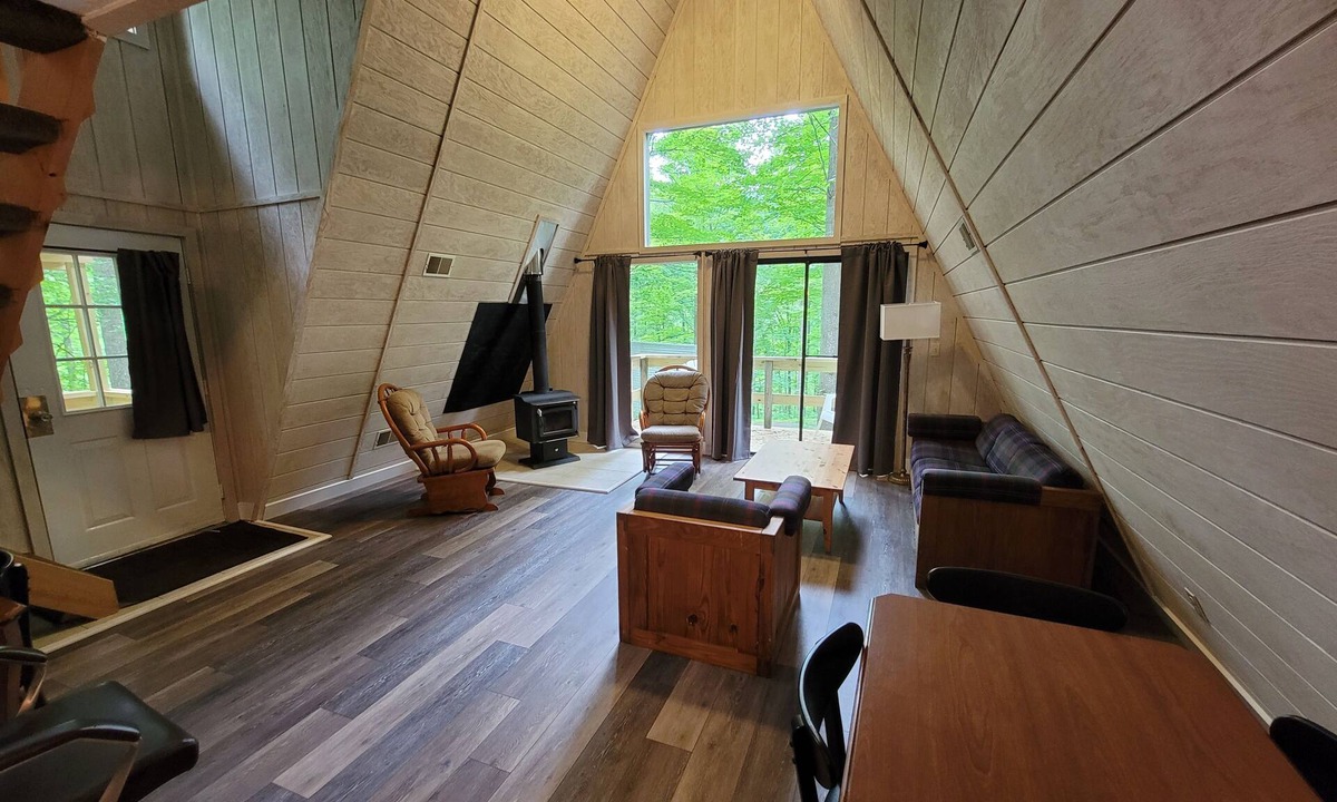 Berkeley Springs Cabin | Rustic, private A-frame chalet tucked in the woods - 4 miles to town!