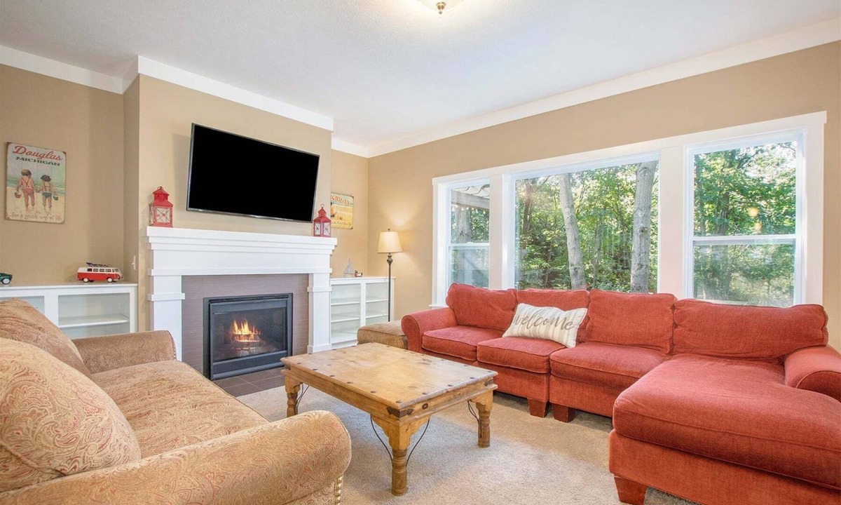 Saugatuck House | Silverberry Acres: Spacious Wooded Retreat w/Hot Tub and Fire Pit, Pet-Friendly