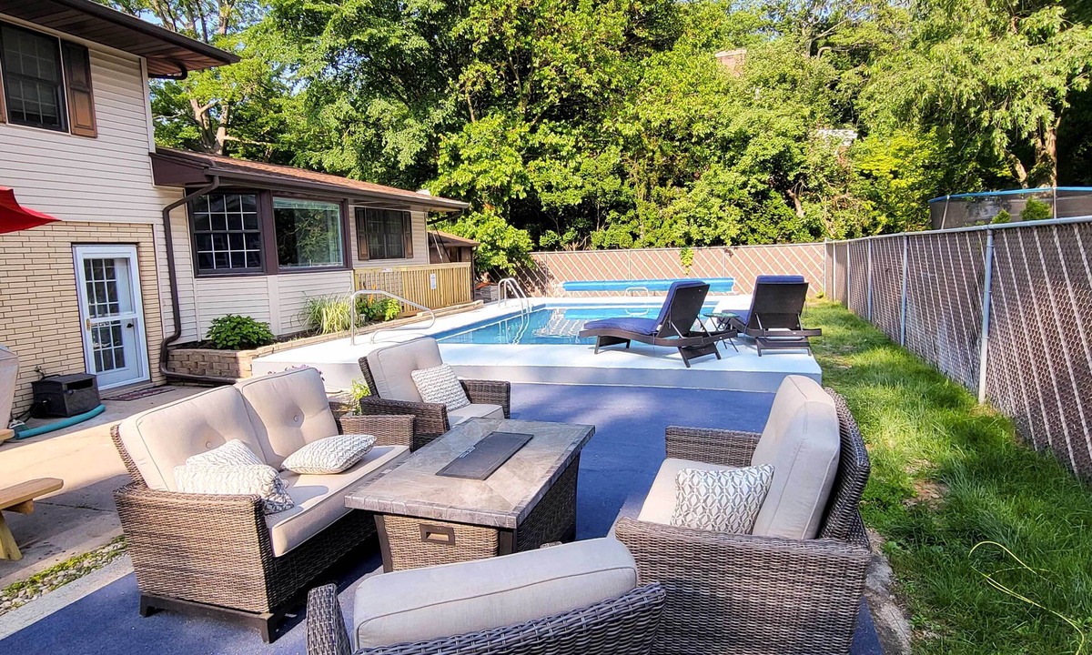Michigan City House | Spacious Getaway w/Heated Private Pool!