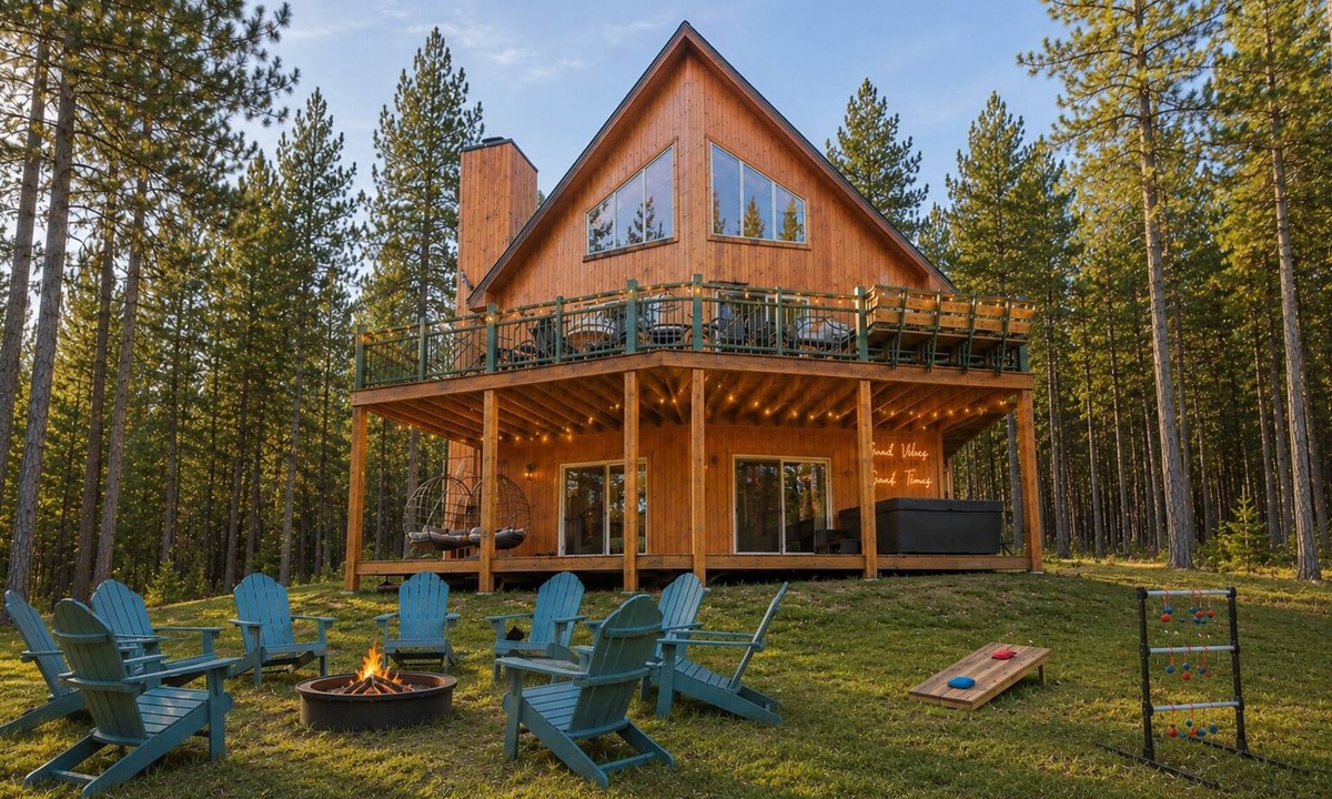 Central Lake Cabin | The Wild Pine - Torch Lake Retreat: Speakeasy, Hot Tub, Sauna, Golf Sim, Arcade
