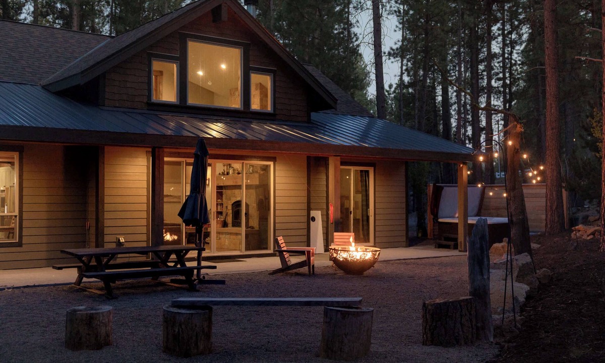 River Forest Acres Cabin | Three Pine Cabin - Charming Family Stay, Hot Tub