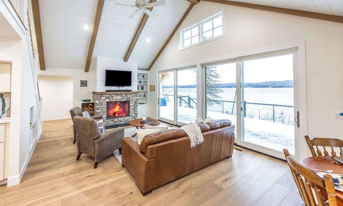 Kewadin House | Torch Lakefront 6BR Home: Private Dock, Hot Tub