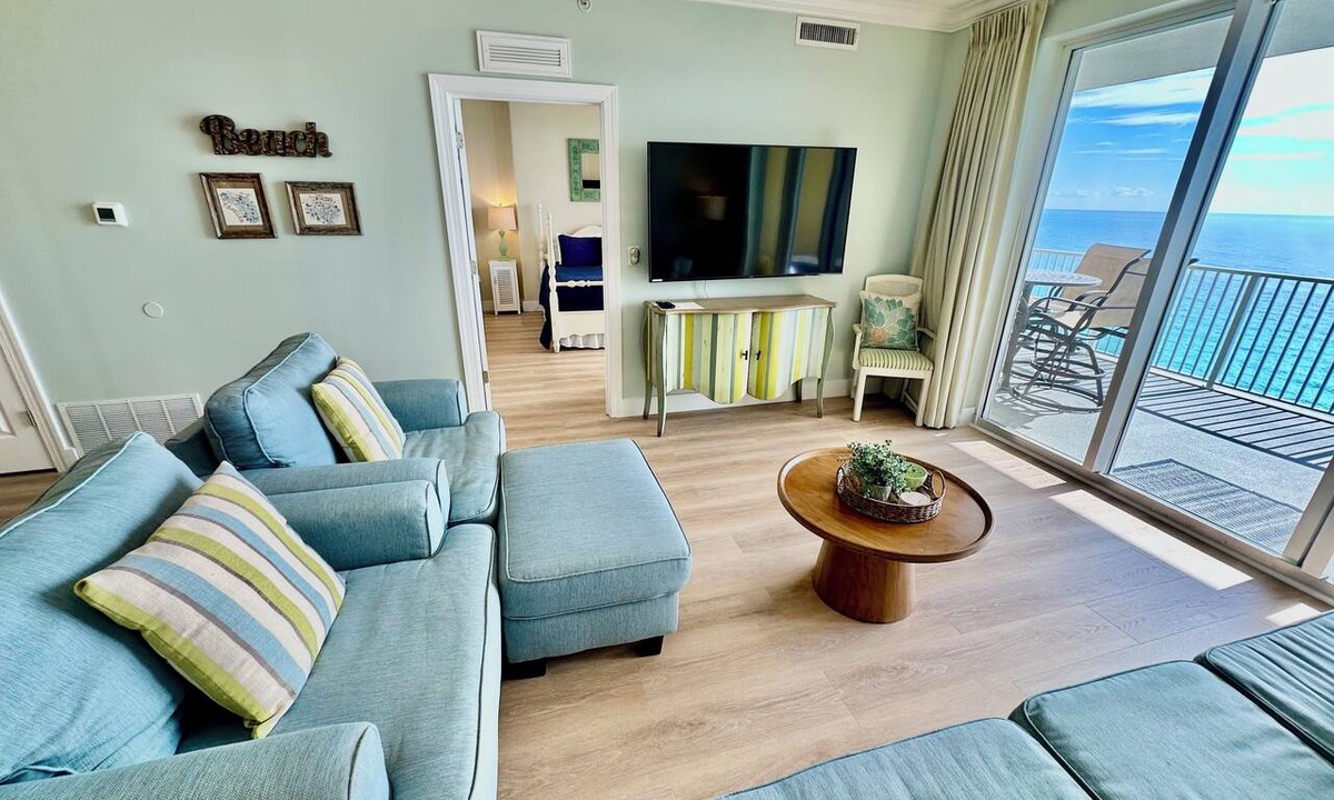 West Panama City Beach Condo | Tropic Winds 2 Bdrm, Upscale, Highly Rated, Free Beach Chairs and Umbrella!