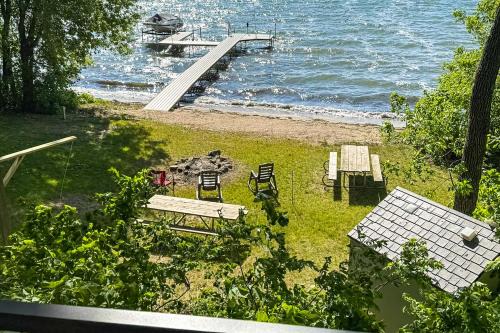 Cass Lake House | Waterfront Leech Lake Cabin: Dock, Fire Pit, Deck