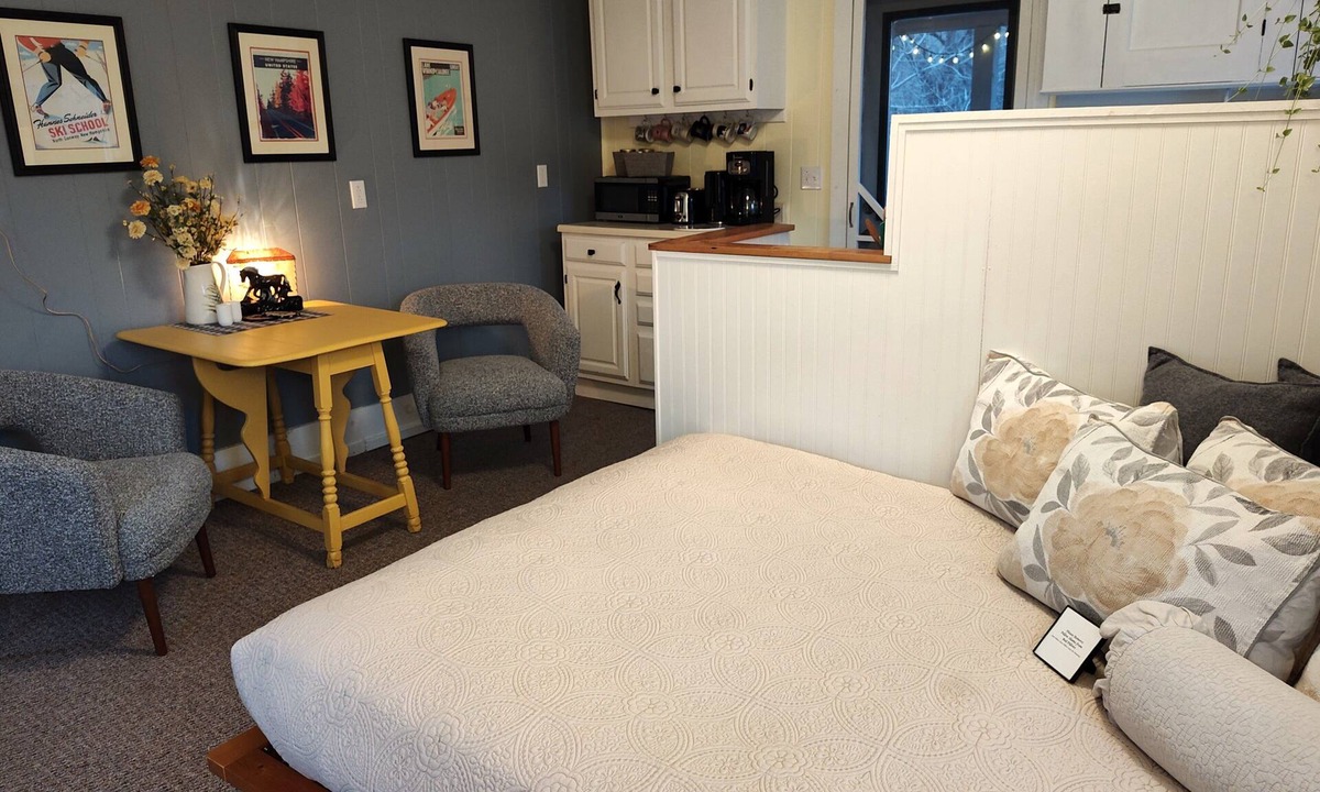 Upper Village Apartment | White Mountains Riverfront Studio
