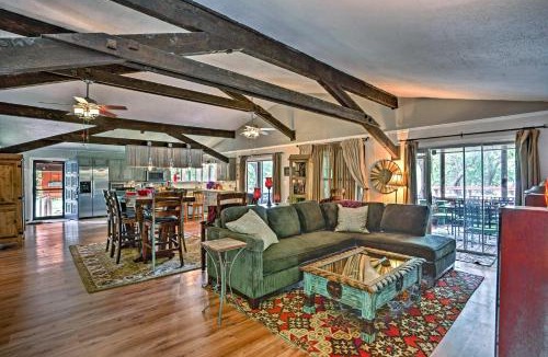 Log Cabin House | 1-Acre Rustic Lake Resort with Outdoor Entertainment