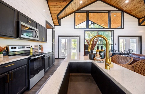 Golden Cabin | 2 Riverfront Cabins | Heated Pools | Sleeps 22