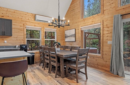 Paradise Estates Cabin | 3-bedroom A-Frame w/Hot Tub, Sauna, WiFi and EV charging