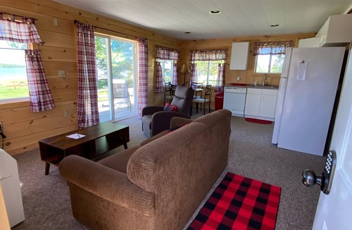 Presque Isle Resort | 3 lakefront cottages private yard and beach with dock.