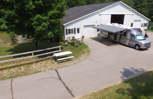 Cedar House | 30' motorhome on private setting.