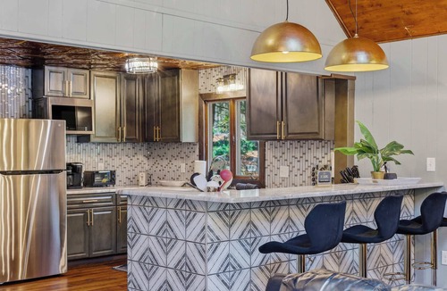 Lake Harmony Estates House | A-Frame Speakeasy | Hot Tub, Game Room, Gin Joint