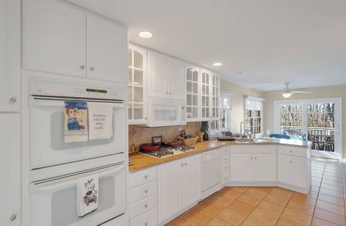 Noyack House | Acre of Landscaped Grounds, Eat-In Kitchen with Fireplace, Entertainment.