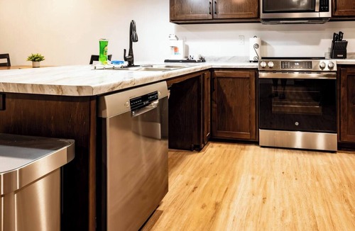 Brillion Apartment | ADA Accessible Brillion 2‑Bedroom Suite w/Full Kitchen Near Ariens – Unit #1