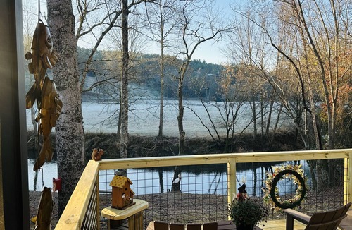 Mineral Bluff Cabin | Adorable, cozy, waterfront cabin on the River, fish, kayak, tube from property.