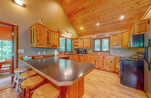 Presque Isle House | Beautiful Lakefront Cabin with a Private Dock, Firepit, and Large Yard!