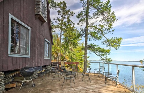 International Falls House | Boat Dock & Beach: Charming Stop Island Cabin