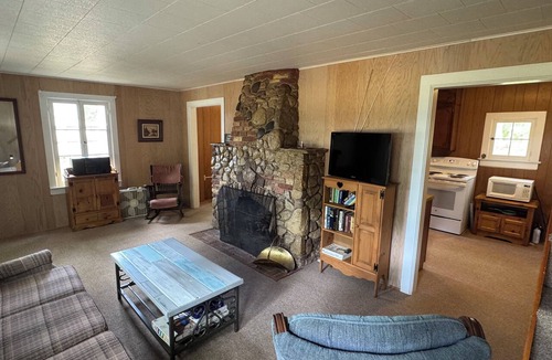 Rapid River Cabin | Classic UP Cabin with Lake Views, Lake Access, Fire Pit, Large Yard