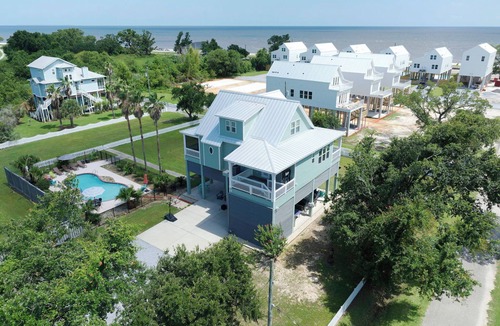 Henderson Point House | Coastal Charm Getaway - Private Pool, 2 Min Walk To Beach