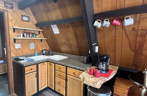 Hayward Cabin | Cozy A-Frame cabin in Hayward on Chippewa Flowage, sleeps 6, RV electrical