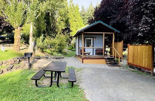Idleyld Park Cabin | Cozy Studio-Style Cabin for a Glamping Getaway in Clearwater, Oregon