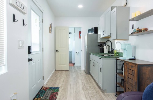 Cornville House | Creekside Container Retreat Hot Tub Dog-Friendly