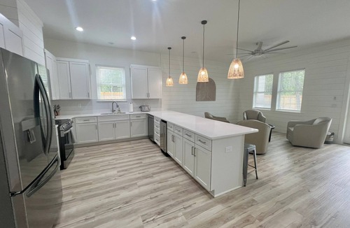 Villages of Crystal Beach House | Crystal Beach House for 24 with heated pool, grill, 2 blocks from the beach